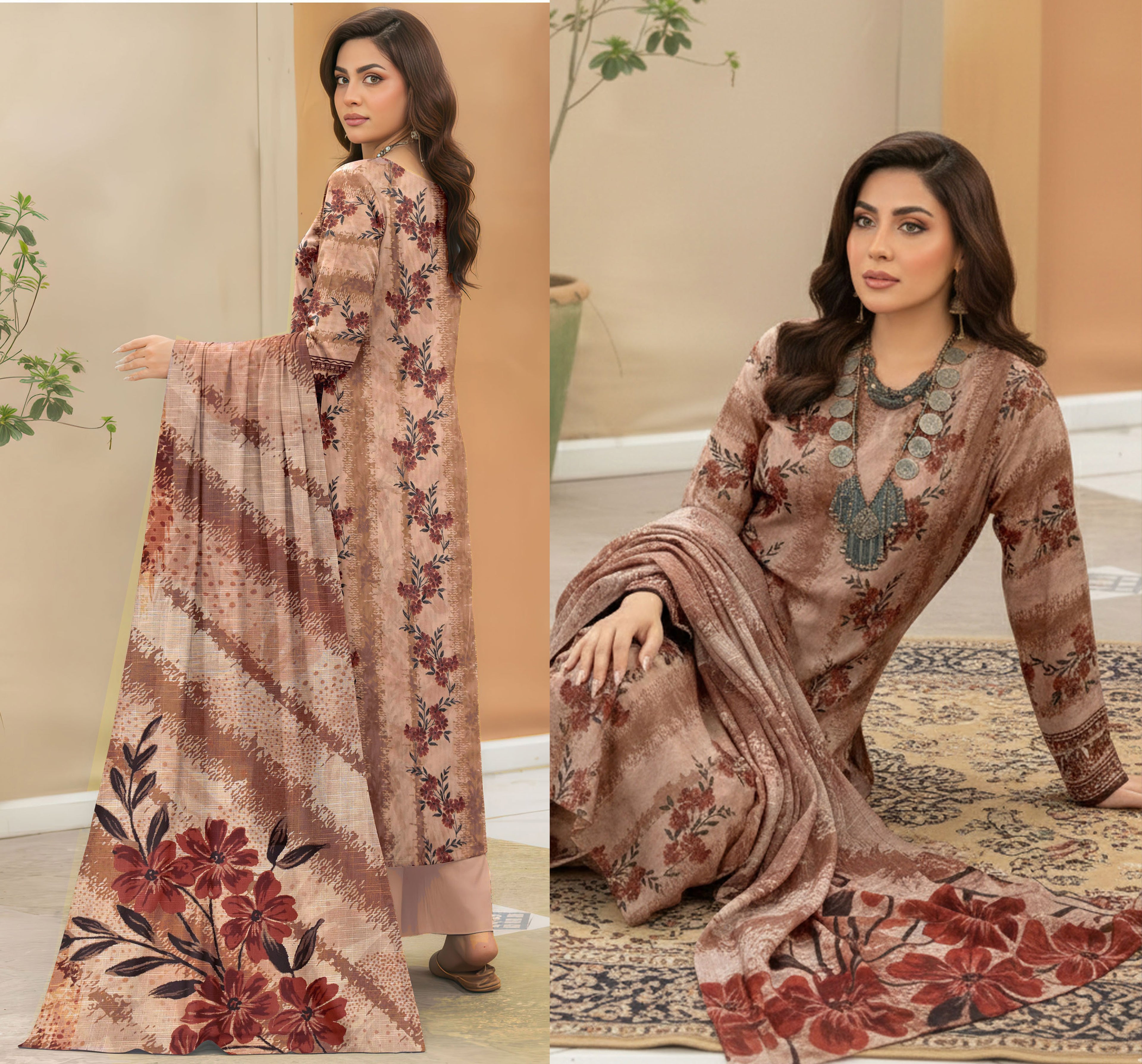 3 piece Lawn Fatima's Collection Vol:2782