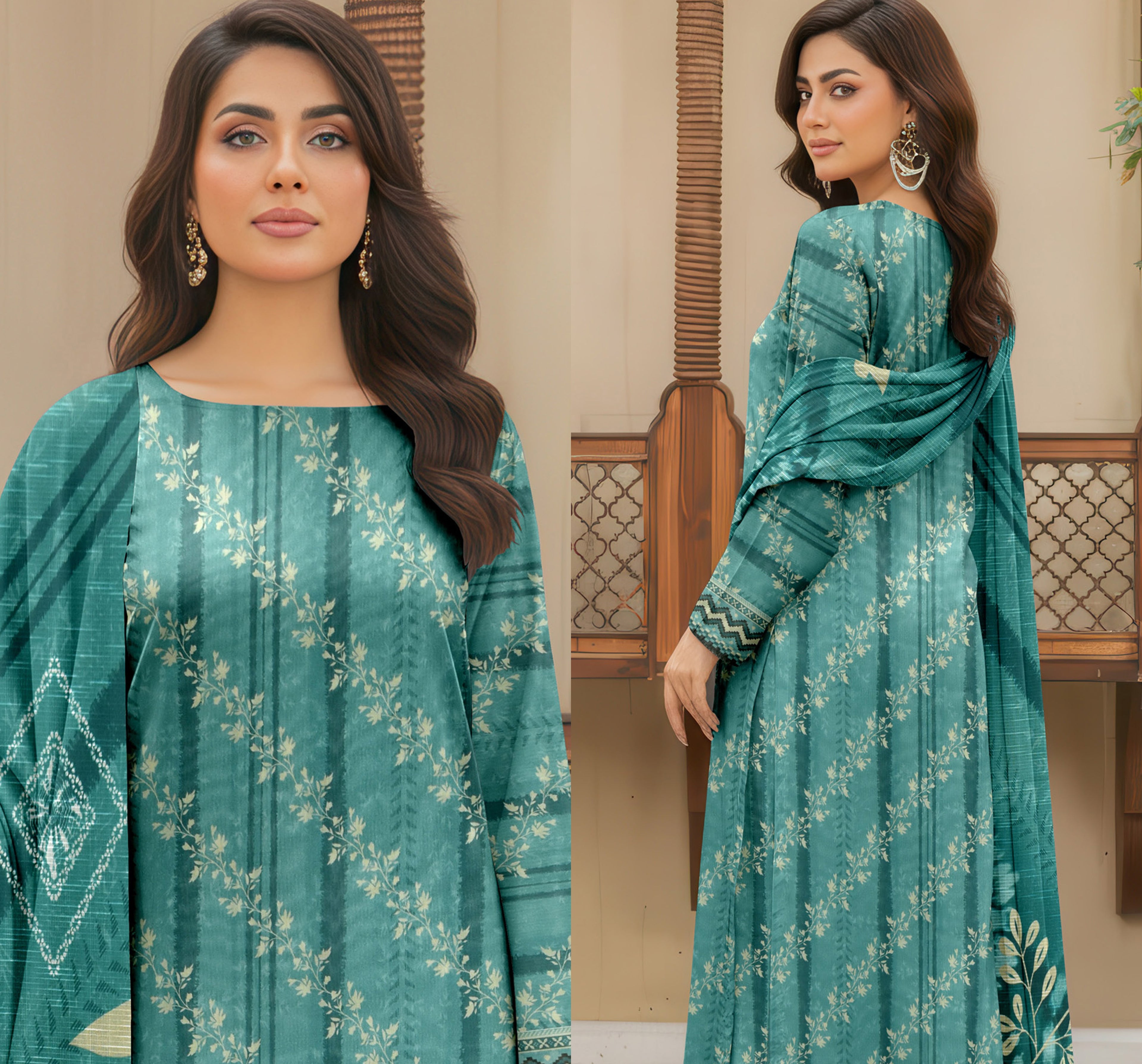 3 piece Lawn Fatima's Collection Vol:2782