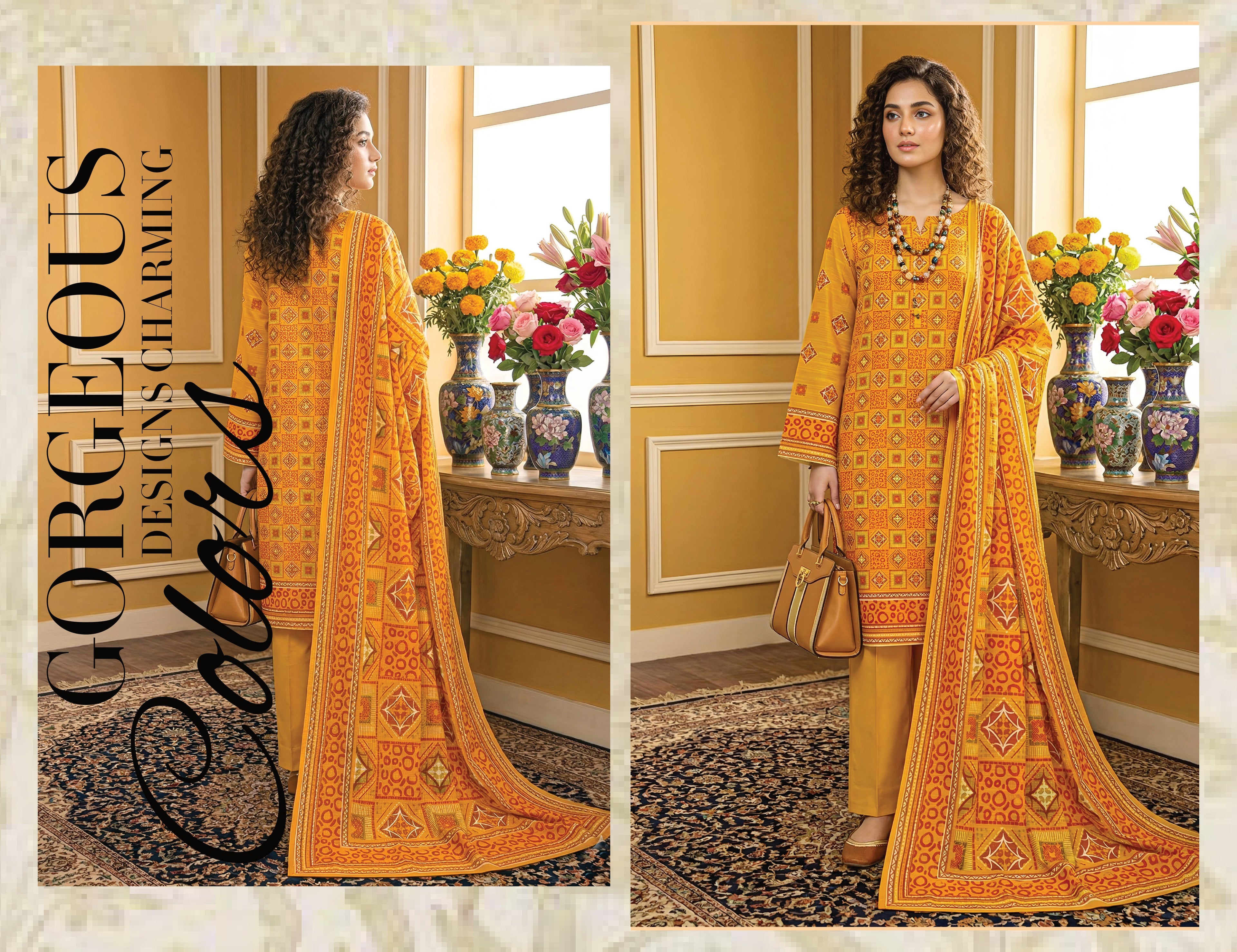 3 Piece Lawn Sassi Collection Vol:2791