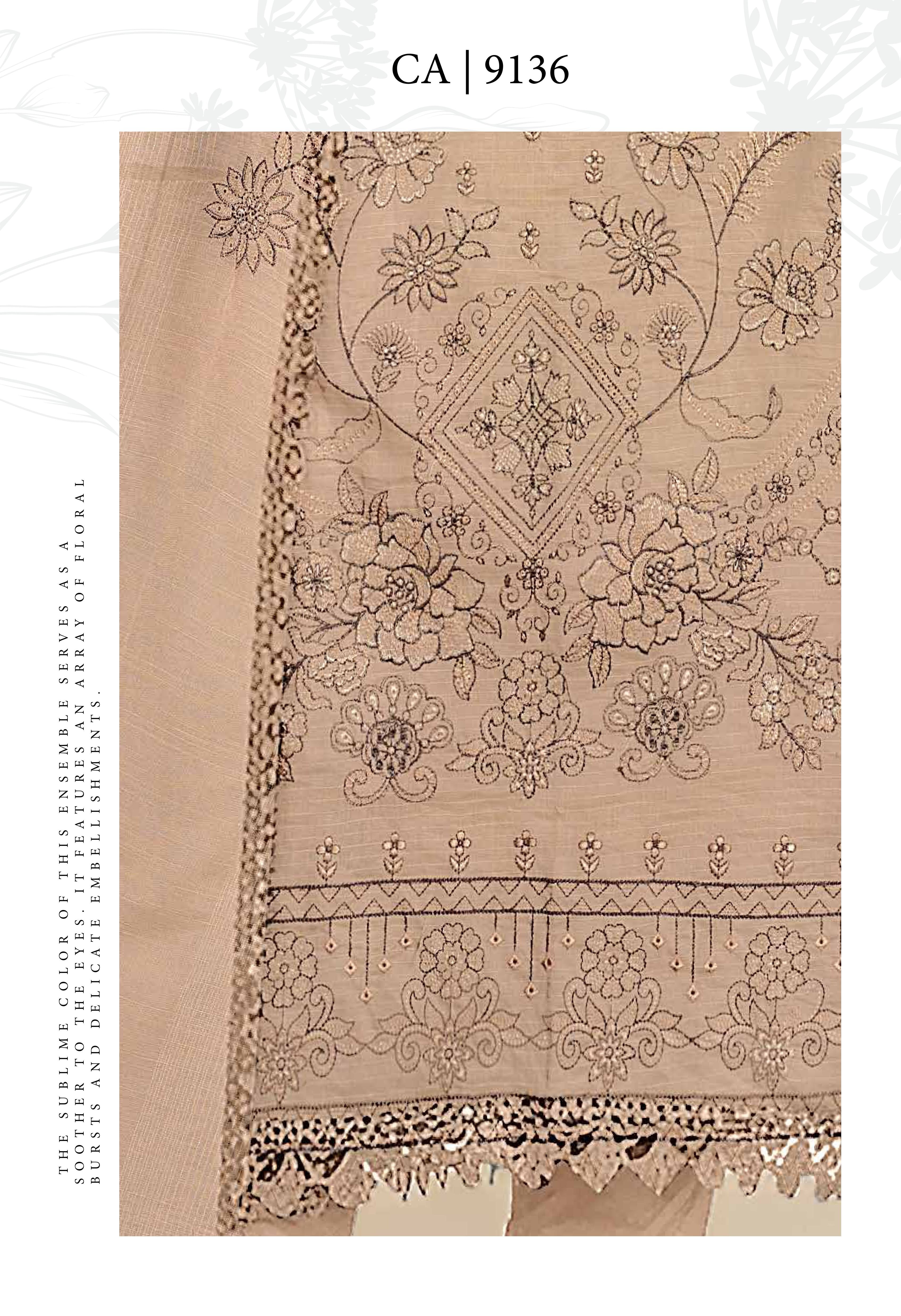 Embroidered 3 Piece Lawn Bin Iqbal Vol:521