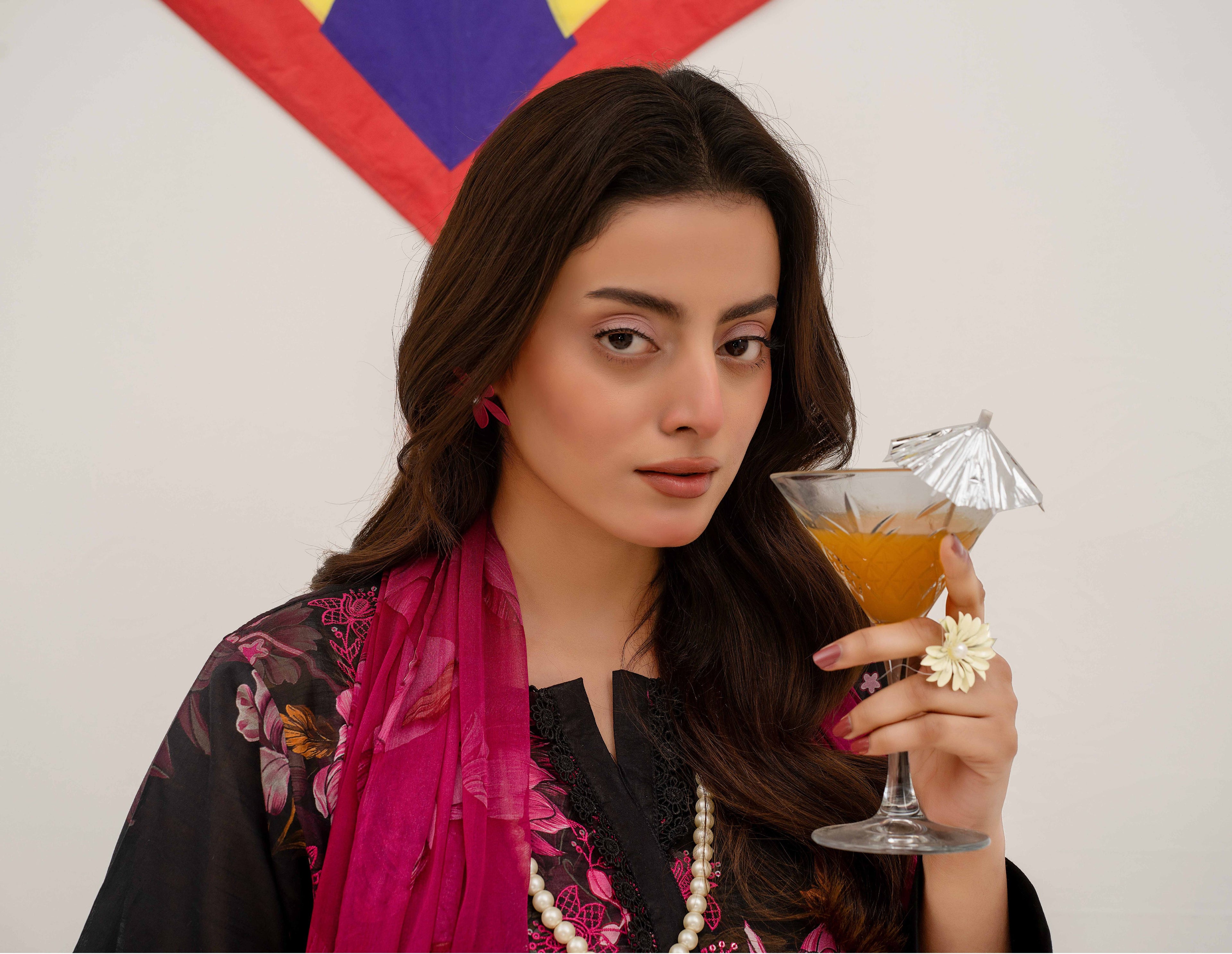 3 Piece Embroidered Lawn by AALAYA VOL:01