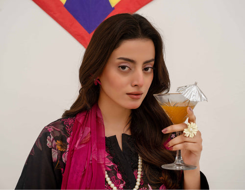 3 Piece Embroidered Lawn by AALAYA VOL:01
