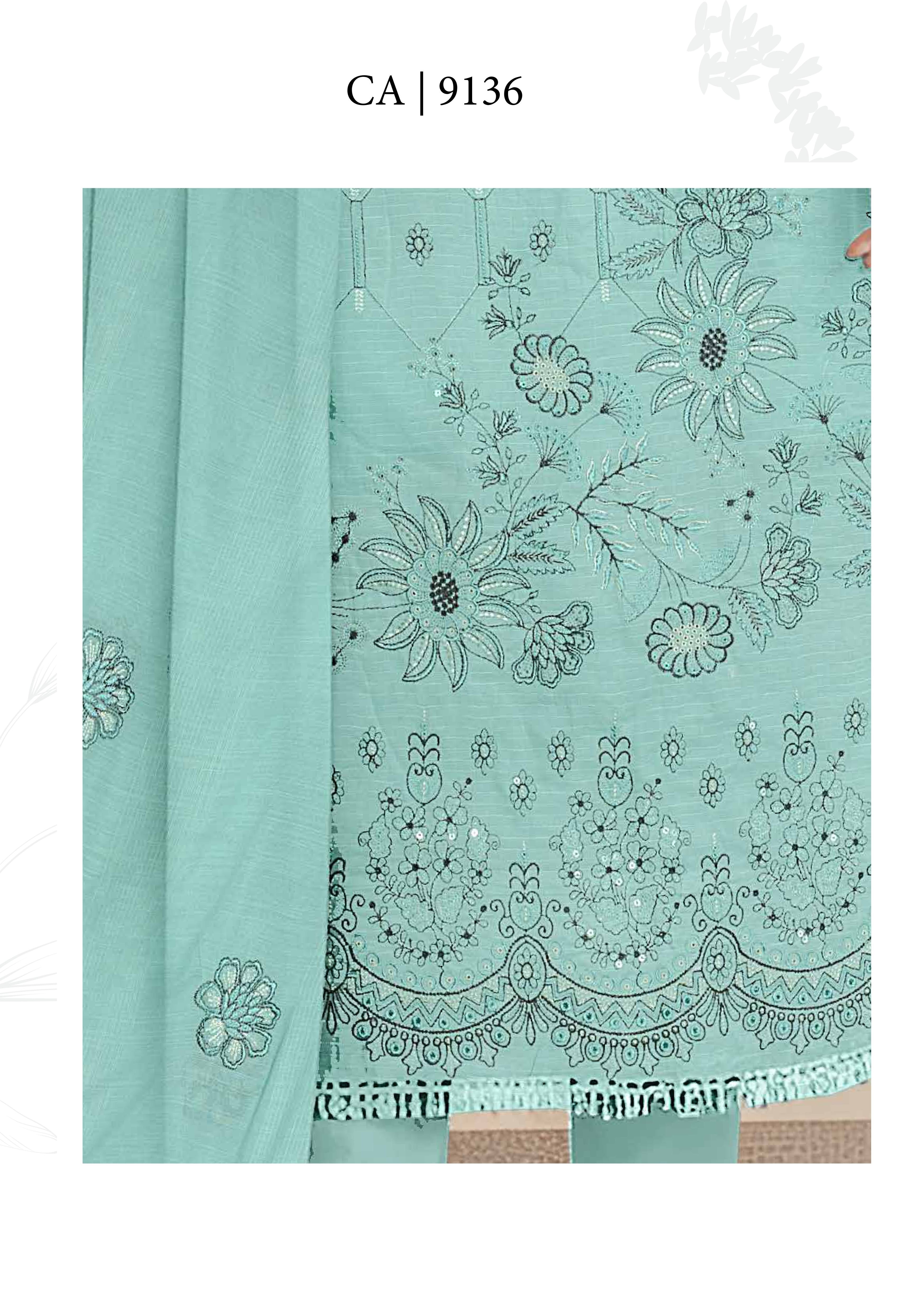 Embroidered 3 Piece Lawn Bin Iqbal Vol:521