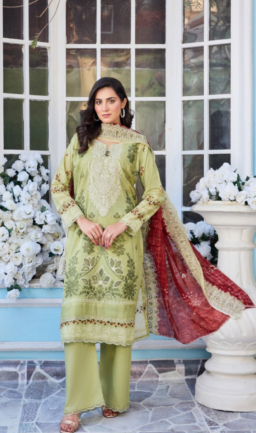 Embroidered 3 Piece Lawn by Palwasha Arwa Vol:17