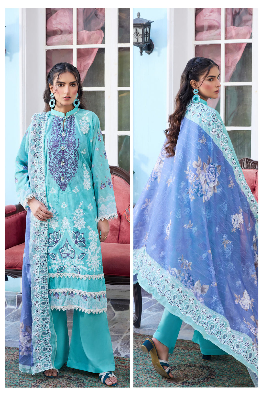 Embroidered 3 Piece Lawn by Palwasha Arwa Vol:17