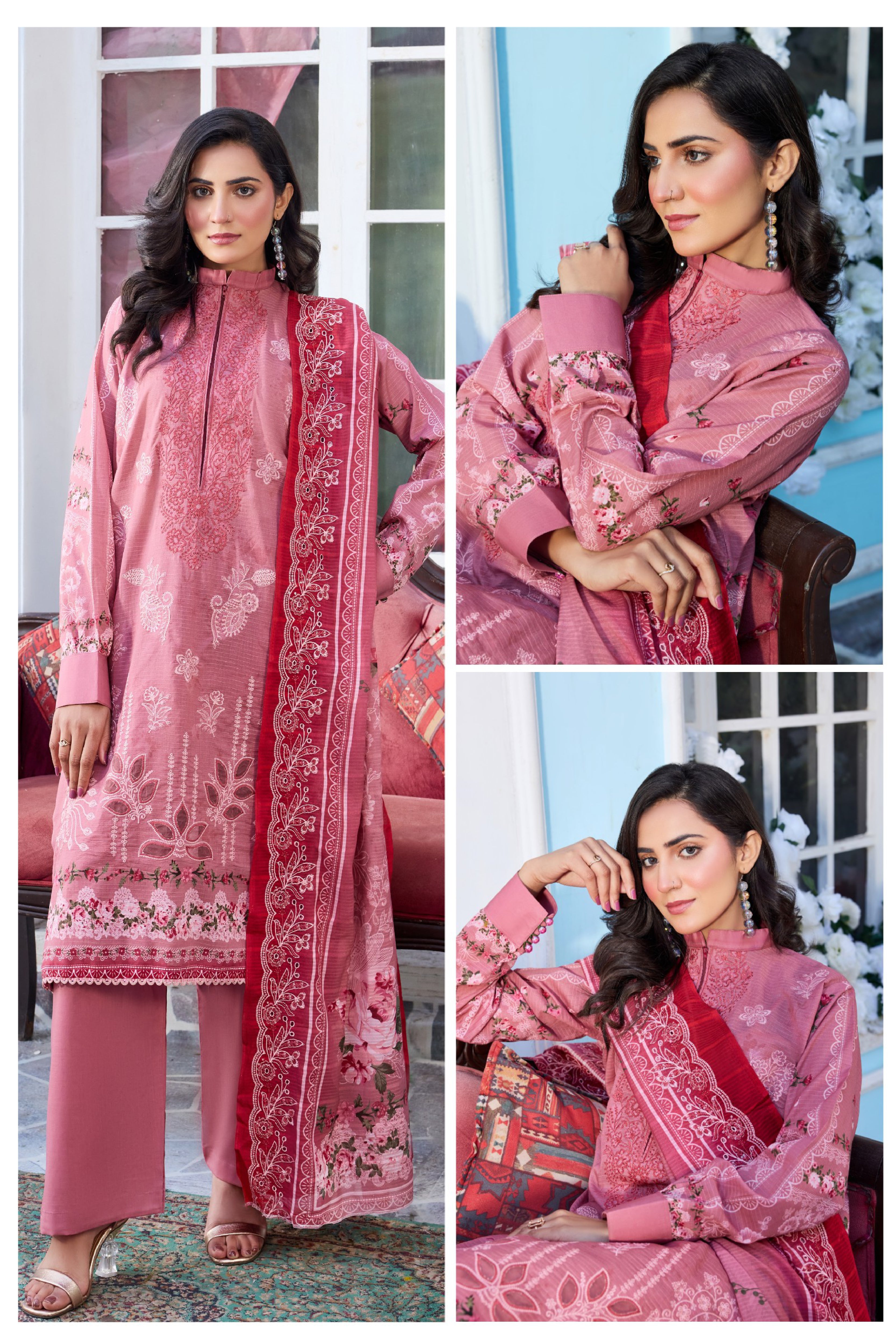Embroidered 3 Piece Lawn by Palwasha Arwa Vol:17