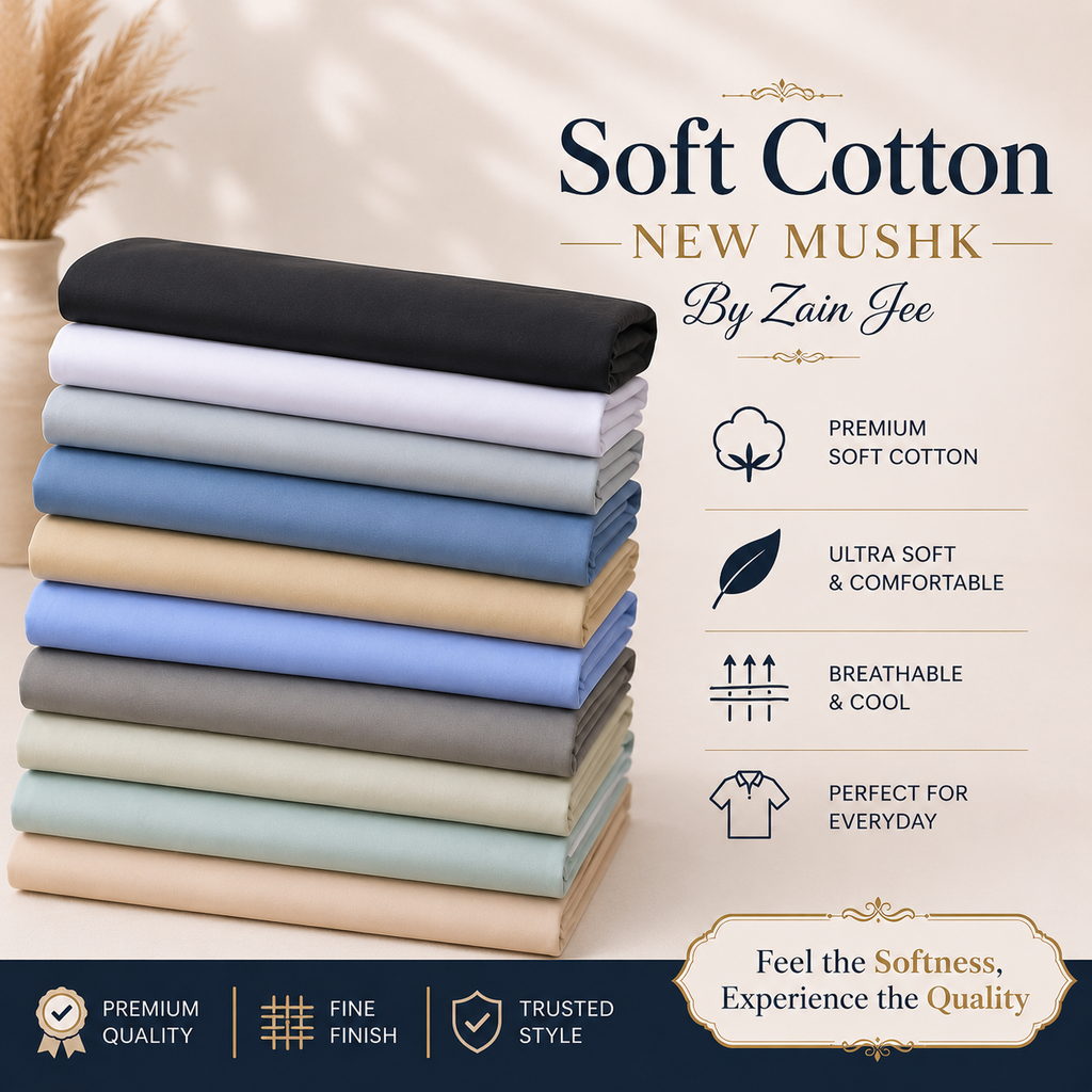 Soft Cotton New Mushk By Zain Jee