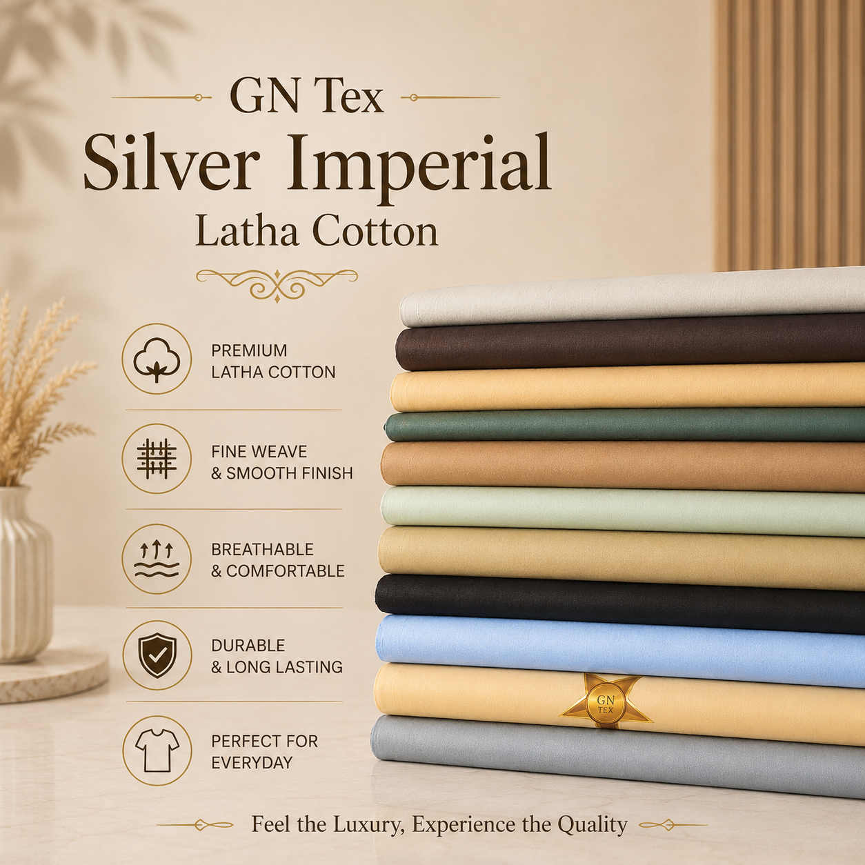 GN Tex Silver Imperial Latha Cotton