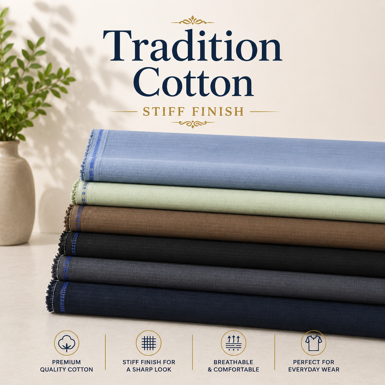Tradition Cotton Stiff Finish Ahmad International