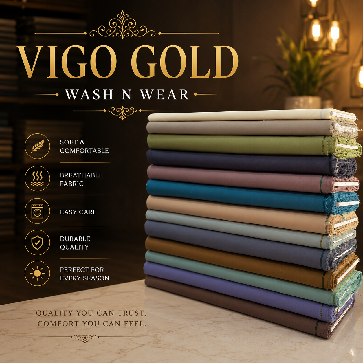 Vigo Gold Wash N Wear Summer Stuff