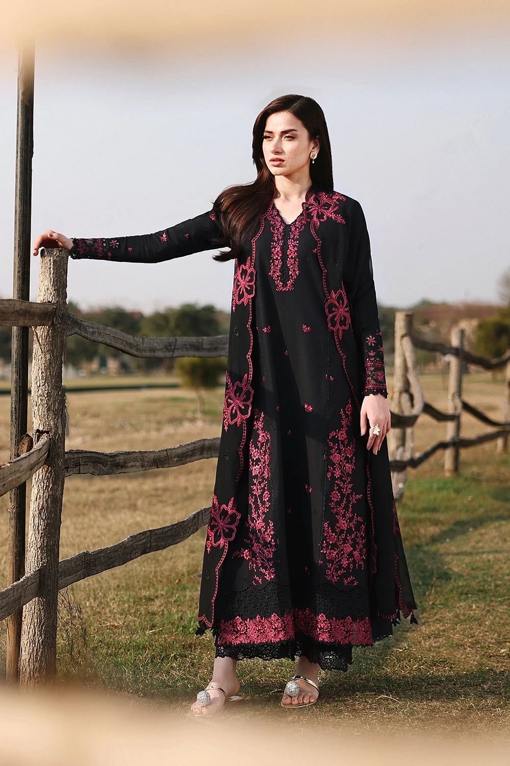 Chicken kari Embroidery Lawn