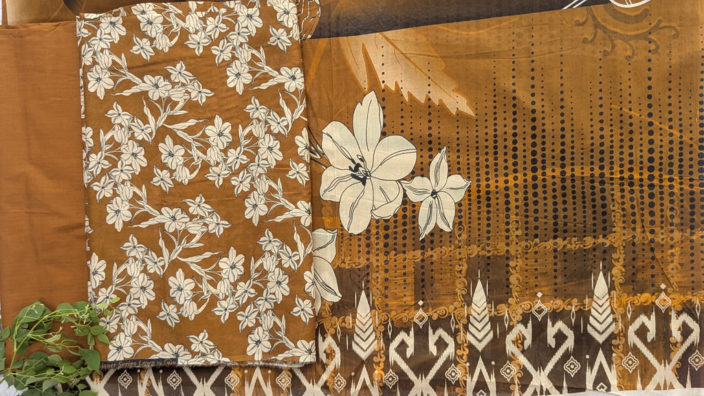 3 Piece Printed Lawn