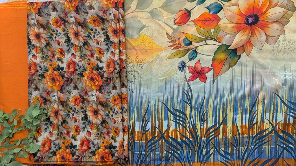 3 Piece Printed Lawn