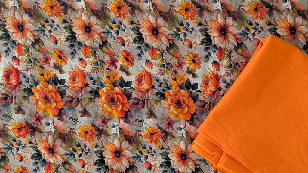 3 Piece Printed Lawn