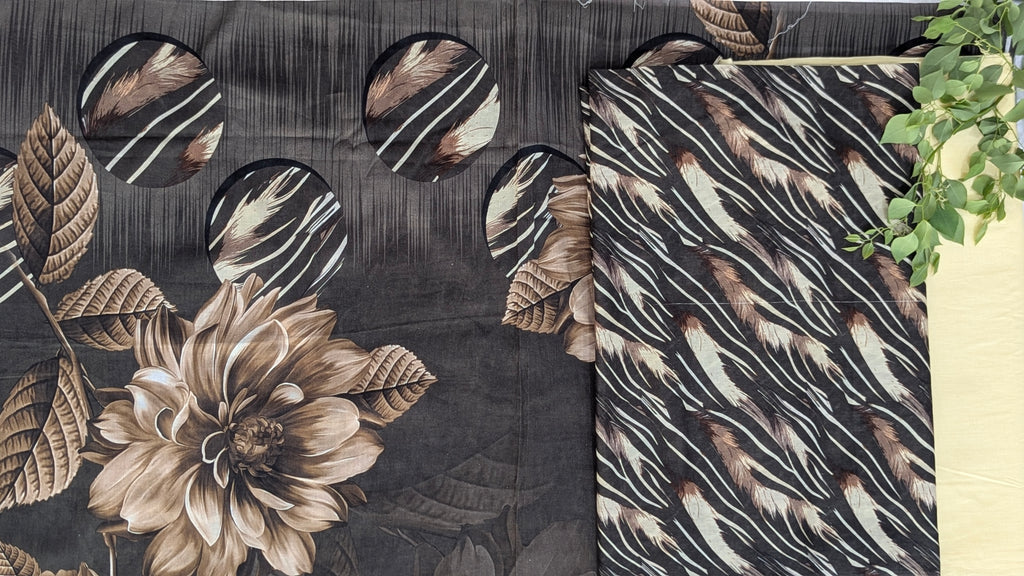 3 Piece Printed Lawn