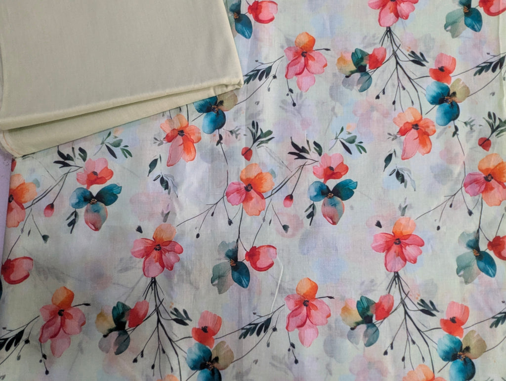 3 Piece Printed Lawn