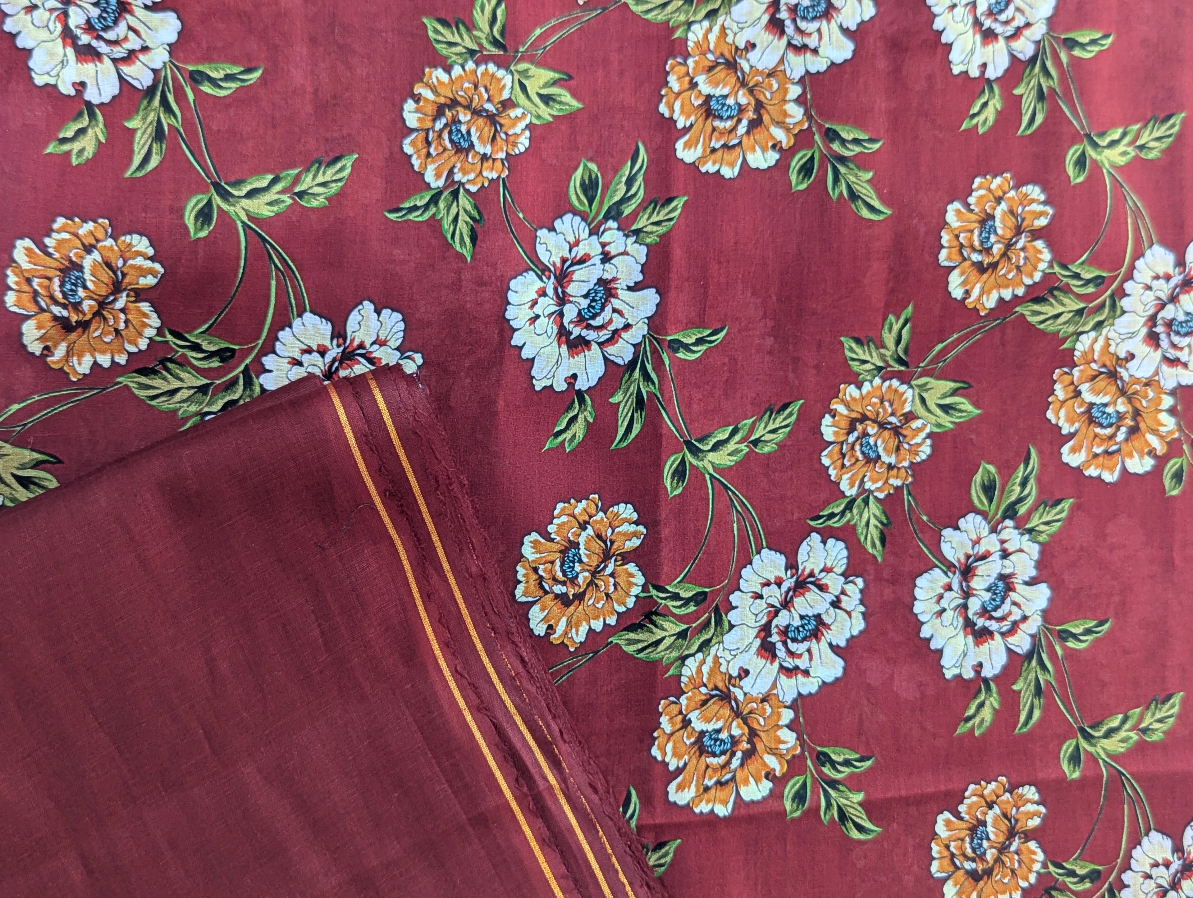 3 Piece Printed Lawn