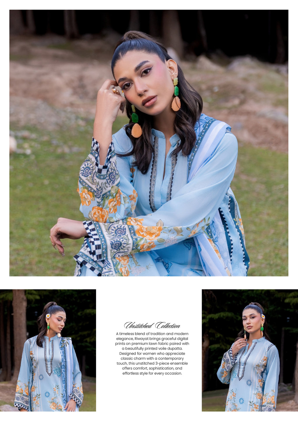 Printed 3 Piece Lawn Unstitched