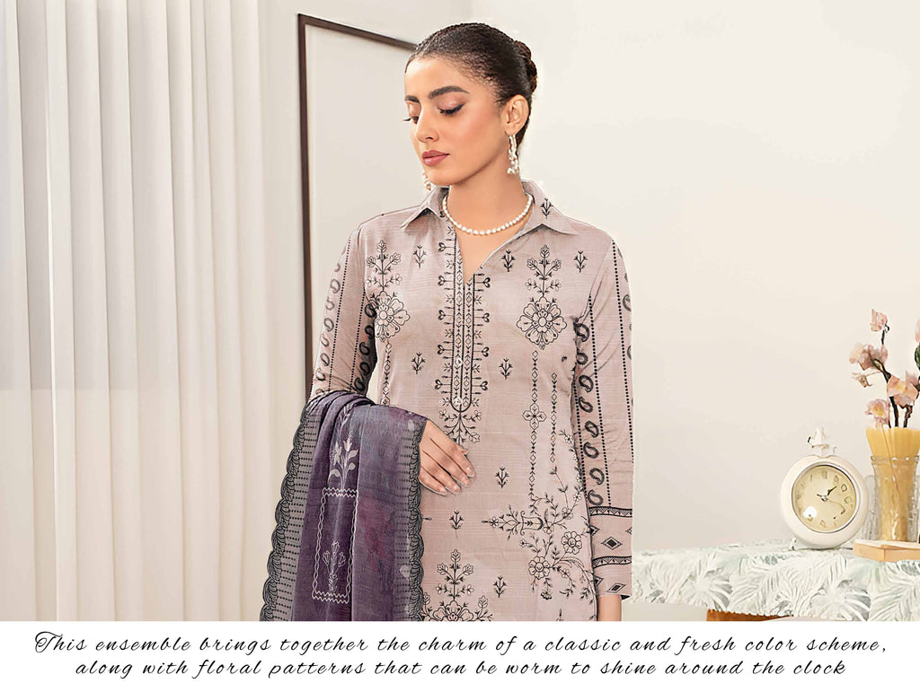 Saqafa 3 Piece Lawn Embroidery