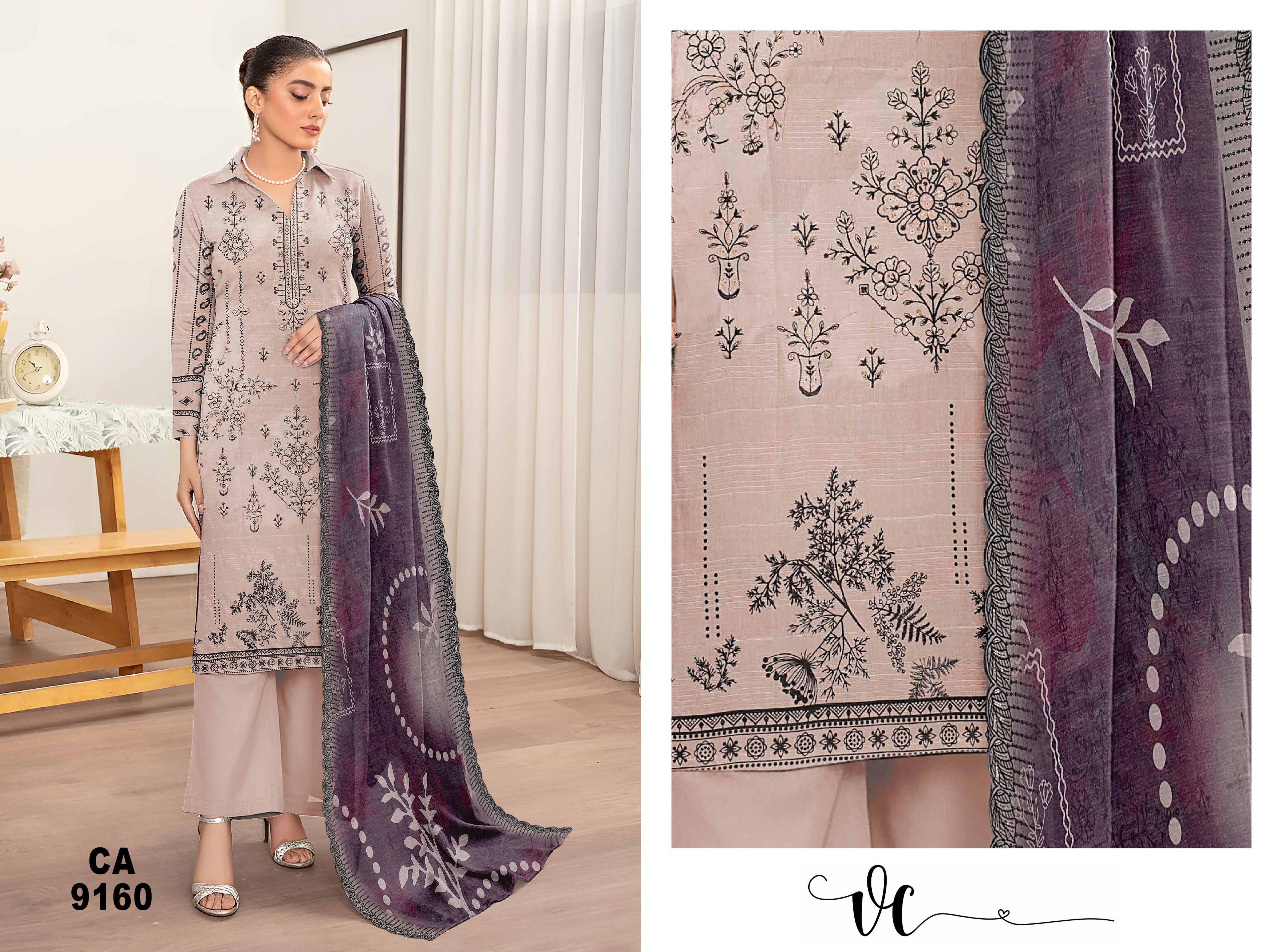 Saqafa 3 Piece Lawn Embroidery
