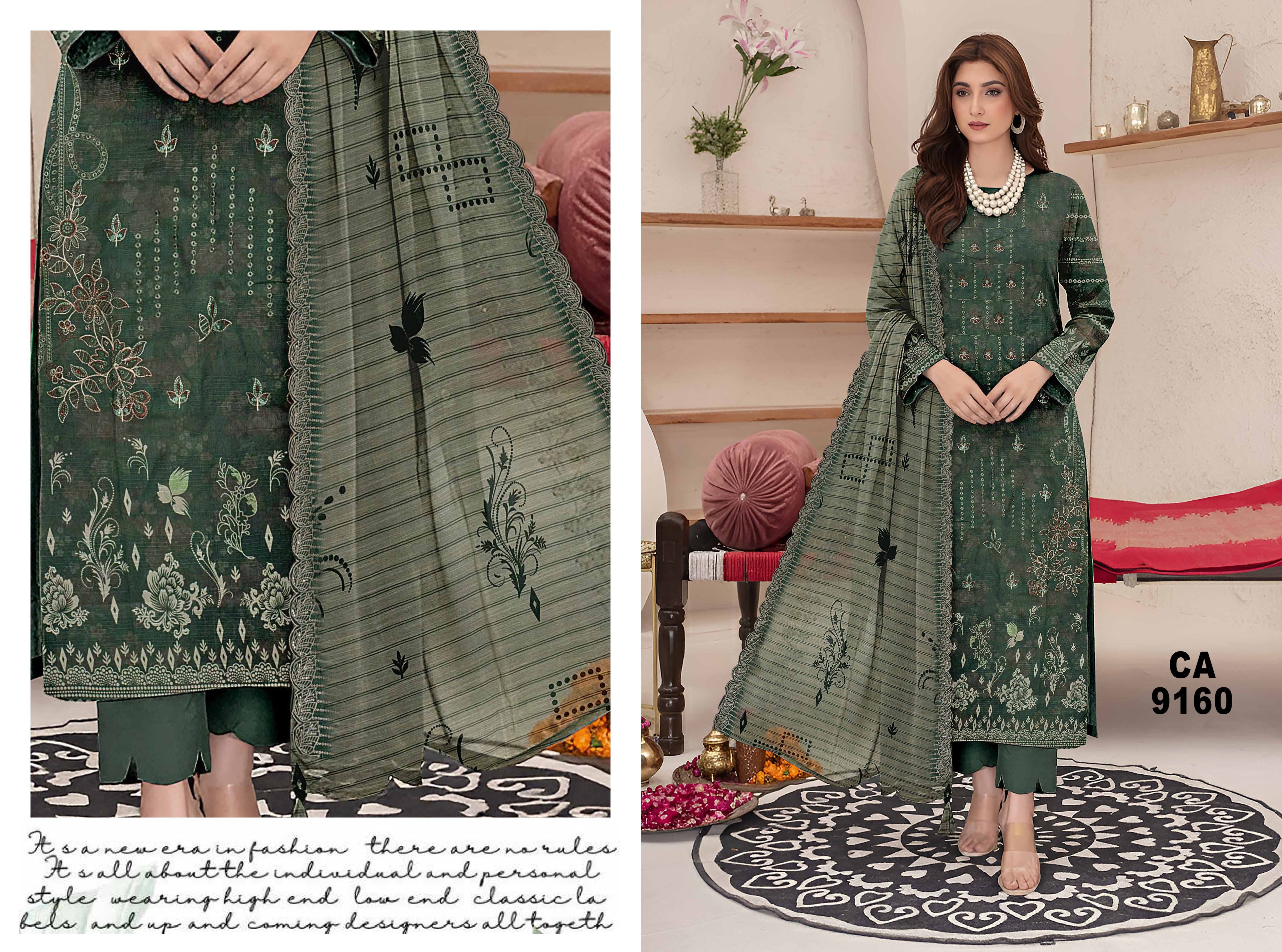 Saqafa 3 Piece Lawn Embroidery