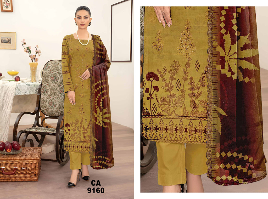 Saqafa 3 Piece Lawn Embroidery