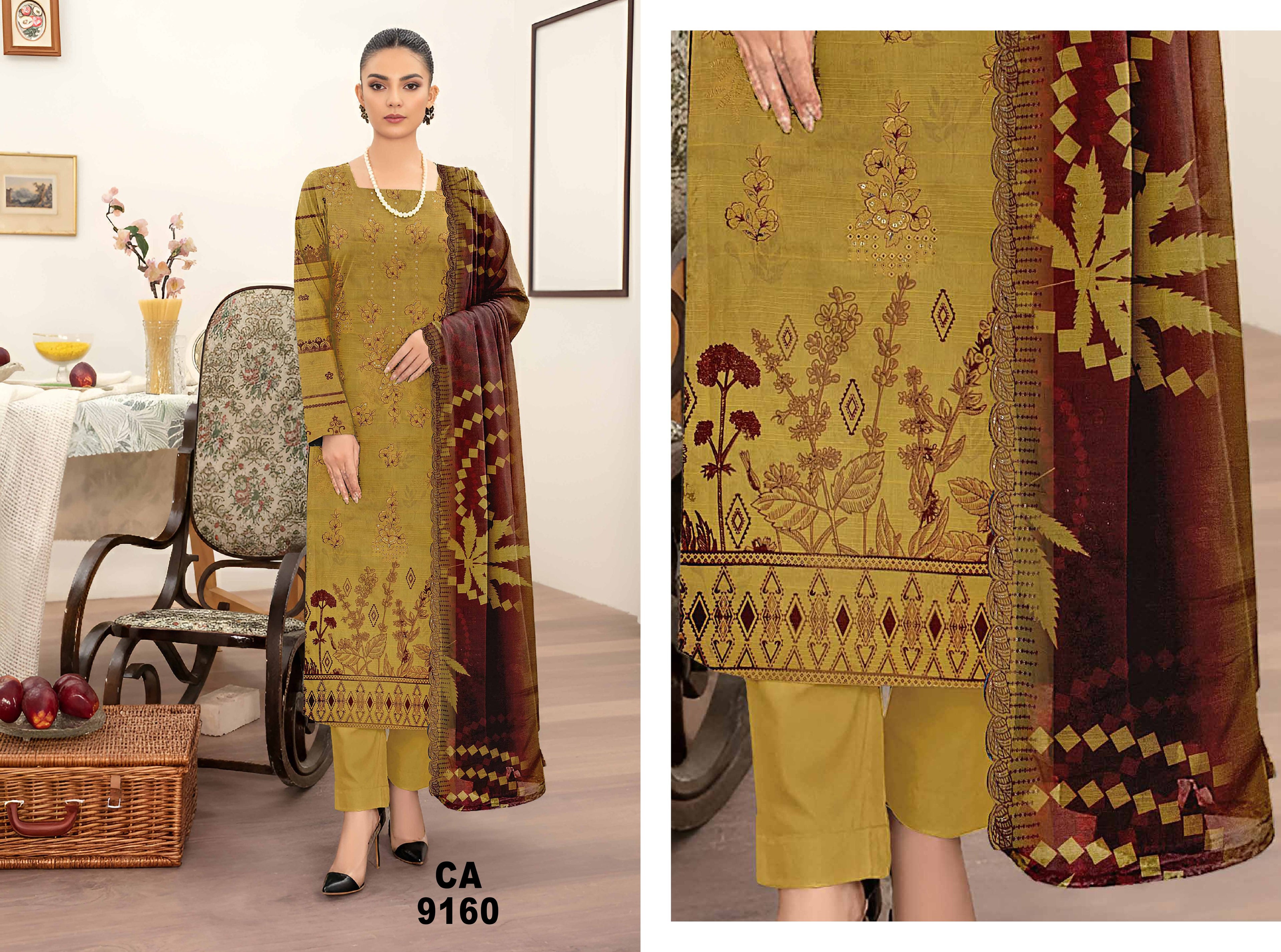 Saqafa 3 Piece Lawn Embroidery
