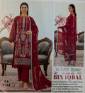 Premium Dyed Bana Dora Lawn Fancy Needle Work Embroidered by Bin Iqbal Vol:552