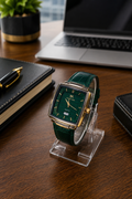 MATTURI quality mens leather watch green