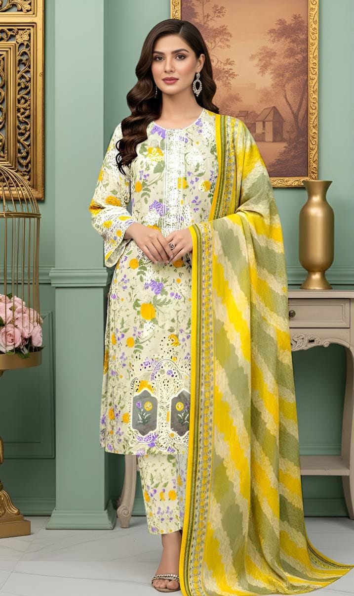3 Piece Lawn Embroidered