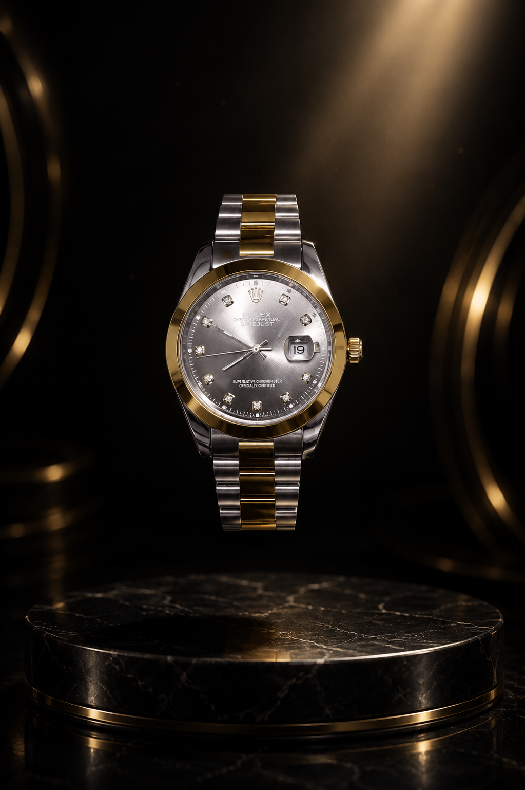 Rolex Plain Dial Two Tone
